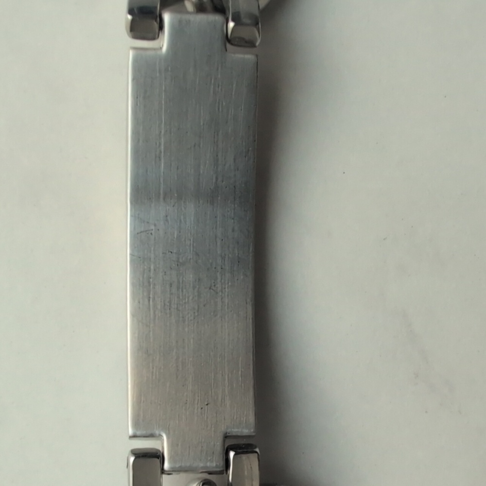 American Exchange Mens Bracelet,  1/10 Ct Diamond Stainless Steel Chain Bracelet - Picture 5 of 5